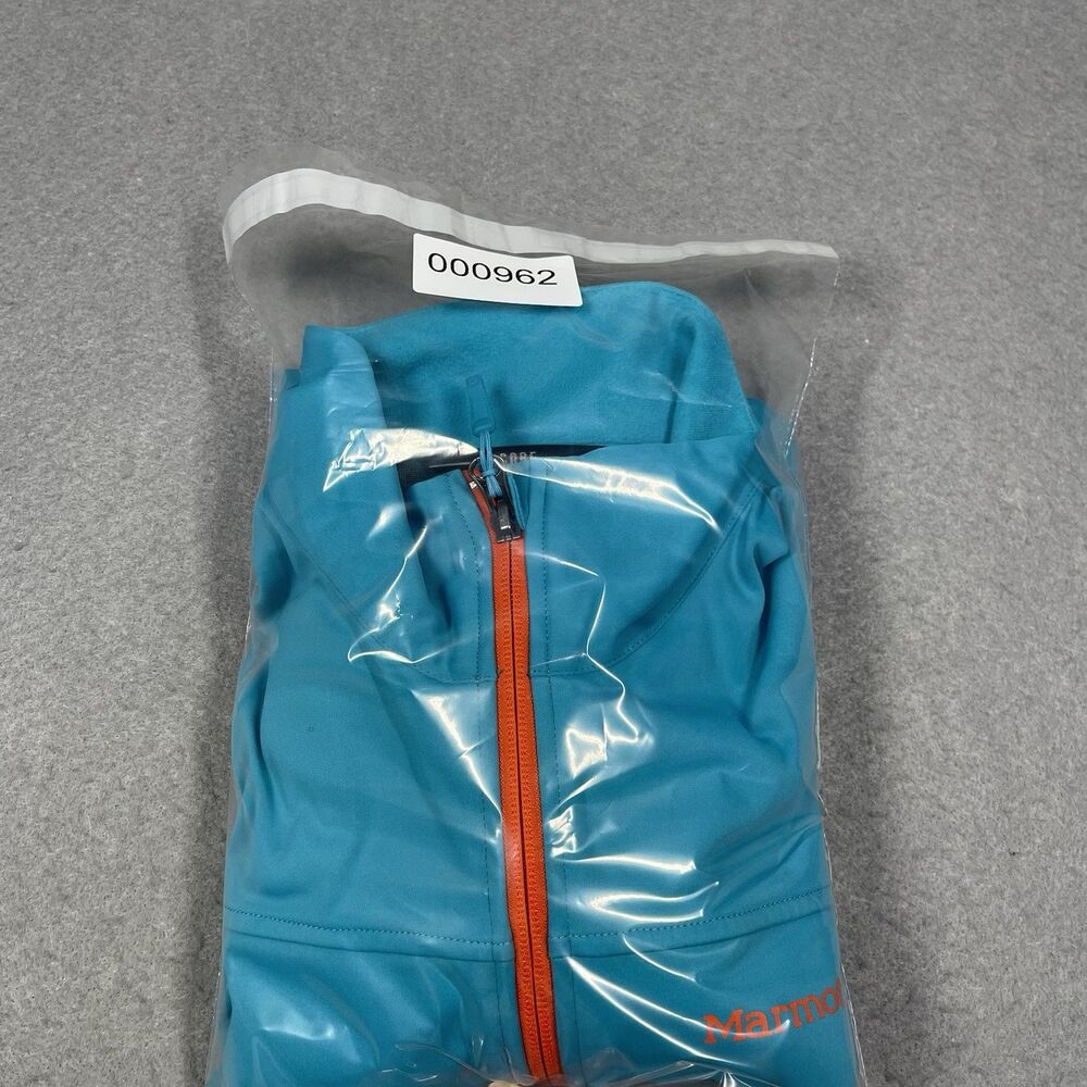 Marmot Jacket Women Large Blue Turquoise Leadville Gore Windstopper Shell Hiking - Picture 14 of 14